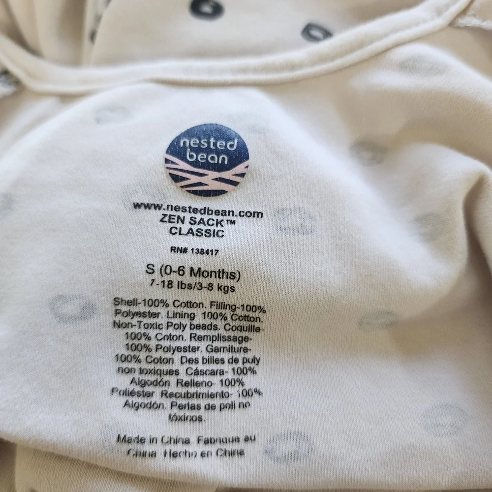 Nested Bean Zen Sack Classic Sleep Sack Cream  0-6 Months